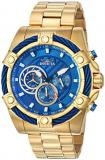 Invicta Men's Bolt Quartz Chronograph 52mm Watch with Stainless-Steel Strap, Gold, 25.2