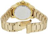 Invicta Men's Quartz Watch with Blue Dial Chronograph Display and Gold Stainless Steel Plated Bracelet 6399