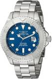 Invicta Pro Diver Men's Quartz Watch with Blue Dial Analogue display on Silver S...