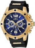 Invicta Men's I-Force 50mm Gold Tone Stainless Steel Chronograph Quartz Watch Bl...