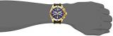 Invicta Men's I-Force 50mm Gold Tone Stainless Steel Chronograph Quartz Watch Black Silicone Band, Gold (Model: 19659)
