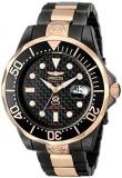 Invicta Men's Automatic Watch with Black Dial Analogue Display and Black Stainless Steel Plated Bracelet 10643