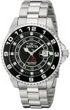 Invicta Pro Diver Men's Quartz Watch with Black Dial Analogue Display and Silver...