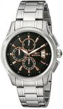 Invicta Specialty Men's Quartz Watch with Black Dial Chronograph display on Silv...