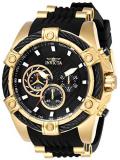 INVICTA Mens Chronograph Quartz Watch with Polyurethane Silicone Stainless Steel Strap 26818