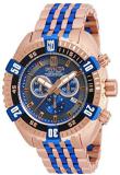 Invicta Women's Quartz Watch with Blue Dial Chronograph Display and Multicolour Stainless Steel Plated Bracelet 16305
