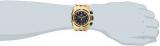 Invicta Men's Quartz Watch with Black Dial Chronograph Display and Gold Stainless Steel Bracelet 12753