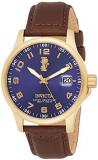 Invicta Men's 12552 I-Force Silver Textured Dial Brown Leather Watch