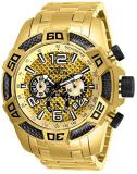 Invicta Men's Analog Quartz Watch with Gold Tone Stainless Steel Strap 25854