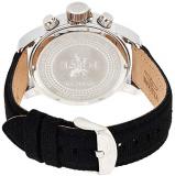 Invicta Men's 1512 I"Force" Stainless Steel Watch with Cloth and Leather Strap, Black