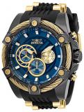 Invicta Men's Bolt Japanese Quartz Watch with Silicone, Stainless Steel Strap, Black, Gold, 26 (Model: 32696)