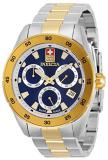 Invicta Pro Diver Swiss Made Men's 45mm Stainless Steel Gold + Steel Blue dial Q...