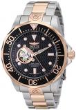 Invicta Men's Automatic Watch with Black Dial Analogue Display and Multicolour Stainless Steel Plated Bracelet 13708