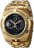 Invicta Bolt Men's Quartz Watch with Black Dial Chronograph display on Gold Stainless Steel Plated Bracelet 16956