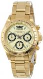 Invicta Women's Quartz Watch with Gold Dial Chronograph Display and Gold Stainless Steel Gold Plated Bracelet 14931