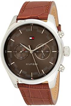 Tommy Hilfiger Men's Multi Dial Quartz Watch with Leather Strap 1710422
