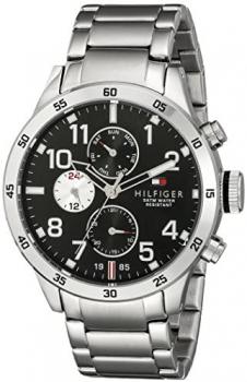Tommy Hilfiger Mens Quartz Watch, multi dial Display and Stainless Steel Strap 1791141