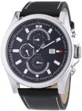 Tommy Hilfiger Men's Chronograph Arlington Watch 1790730 with Black Leather Stra...