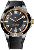 Tommy Hilfiger Blake Men's Quartz Watch with Black Dial Analogue Display and Black Rubber Strap 1790861