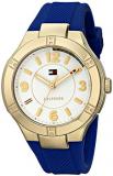 Tommy Hilfiger 1781443 Women's Watch Rubber Stainless Steel 30 m Analogue Blue Gold