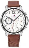 Tommy Hilfiger Mens Multi dial Quartz Watch with Leather Strap 1791531