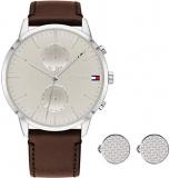 Tommy Hilfiger Men's Multi Dial Quartz Watch with Leather Strap 2770057