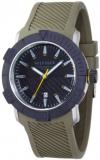 Tommy Hilfiger Men's Watch Parker 1790737 with Green Rubber Strap and Black Dial