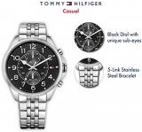 Tommy Hilfiger Mens Quartz Watch, multi dial Display and Stainless Steel Strap 1791276
