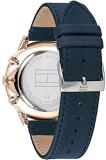 Tommy Hilfiger Men's Analogue Quartz Watch with Leather-Calfskin Strap 1710405