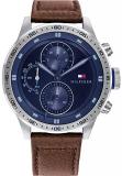 Tommy Hilfiger Men's Analogue Quartz Watch with Leather Calfskin Strap 1791807