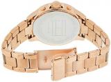 Tommy Hilfiger Womens Quartz Watch, multi dial Display and Rose Gold Strap 1781642