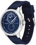Tommy Hilfiger Mens Multi Dial Quartz Watch Logan with Rubber Band