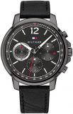 Tommy Hilfiger Mens Multi dial Quartz Watch with Leather Strap 1791533