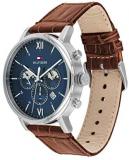 Tommy Hilfiger Men's Analogue Quartz Watch with Leather Calfskin Strap 1710393