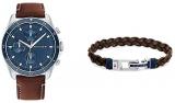 Tommy Hilfiger Men's Analog Quartz Watch with Leather Strap 1791837, Tommy Hilfiger Men's Leather Bracelet