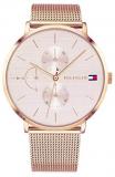 Tommy Hilfiger Womens Multi dial Quartz Watch with Rose Gold Strap 1781944