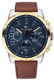 Tommy Hilfiger Mens Multi dial Quartz Watch with Leather Strap 1791561