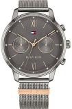 Tommy Hilfiger Womens Multi Dial Quartz Watch Blake with Stainless Steel Mesh Ba...