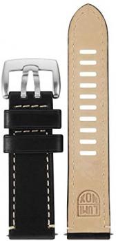 Luminox Men&#39;s 1809 Field Series Black &amp; Beige Leather Strap Stainless Steel Buckle Watch Band