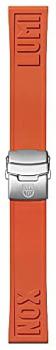Luminox Mens Orange Rubber Cut-To-Fit Watch Strap