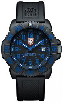 Luminox Navy SEAL Colormark  Men&#39;s Quartz watch with Black dial featuring LLT Luminox light Technology 44 millimeters Carbon Compound case and Black PU Strap  XS.3053