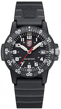 Luminox Leatherback Sea Turtle 0300 series Watch with carbon compound Case Black|White Dial and PU Black Strap XS.0301
