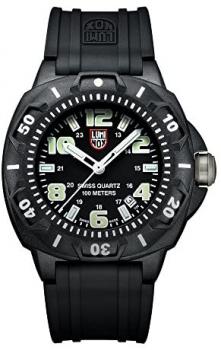 LUMINOX Outdoor Mens Watch Vintage Design (XL.0201.SL / Sentry 0200 Series) Swiss Made, 44mm Black Carbon Compound Case and Dial + 100 Metres Waterproof