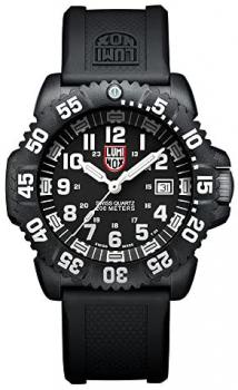 Luminox Navy SEAL Colormark  Men&#39;s Quartz watch with Black dial featuring LLT Luminox light Technology 44 millimeters Carbon Compound case and Black PU Strap  XS.3051