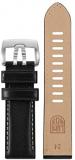 Luminox Men&#39;s 1900 Field Series Black Leather Strap Stainless Steel Buckle Watch Band