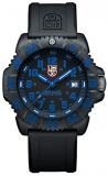 Luminox Navy SEAL Colormark  Men's Quartz watch with Black dial featuring LLT Luminox light Technology 44 millimeters Carbon Compound case and Black PU Strap  XS.3053