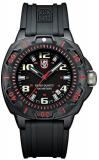 LUMINOX Outdoor Mens Watch Vintage Style (XL.0215.SL / Sentry 0200 Series) Swiss Made, 43mm Black Carbon Compound Case and Dial and Red Cipher + 100 Metres Waterproof