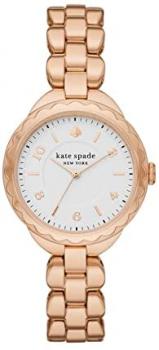kate spade new york Women&#39;s Morningside Quartz Watch with Stainless Steel Strap, Rose Gold, 14 (Model: KSW1738)
