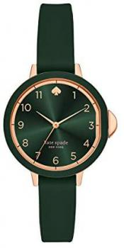 Kate Spade New York - Women&#39;s Three-Hand Analog Watch with Green Silicone Strap - KSW1543
