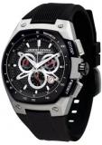 Jorg Gray Mens JG8300-23 Stainless Steel Watch Black Dial Integrated Silicone